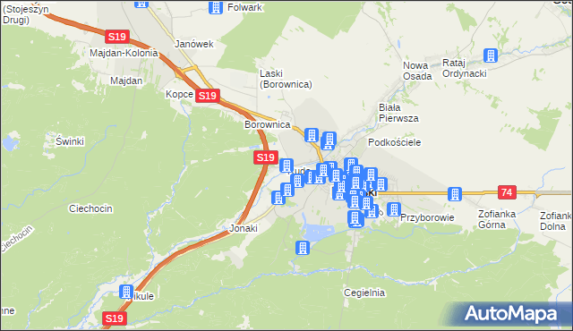 mapa Ruda gmina Janów Lubelski, Ruda gmina Janów Lubelski na mapie Targeo