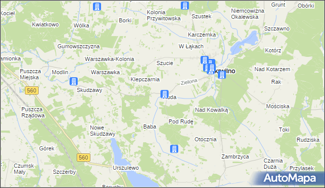 mapa Ruda gmina Skrwilno, Ruda gmina Skrwilno na mapie Targeo