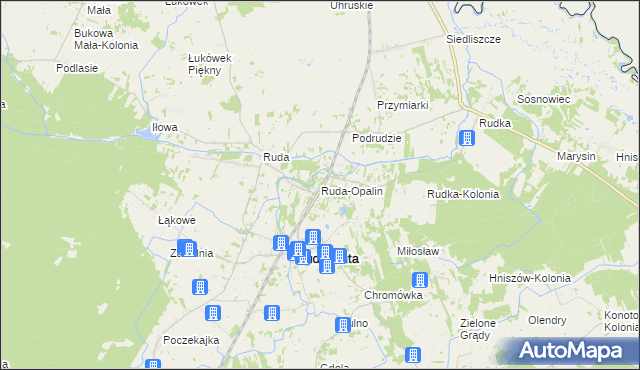 mapa Ruda-Opalin, Ruda-Opalin na mapie Targeo