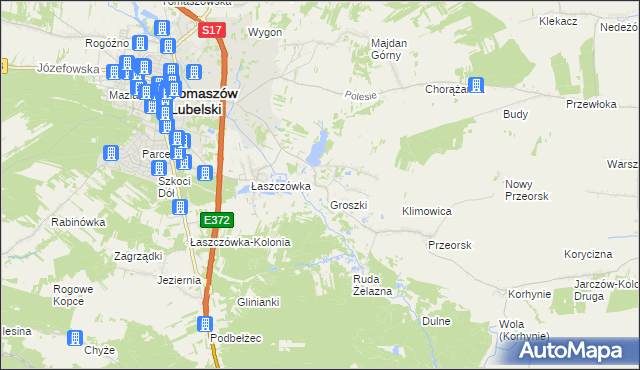 mapa Ruda Wołoska, Ruda Wołoska na mapie Targeo