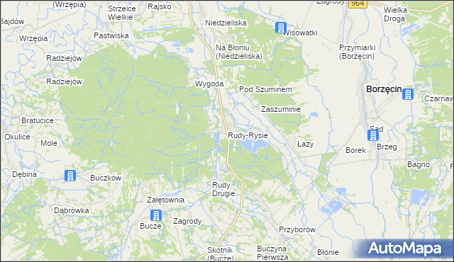 mapa Rudy-Rysie, Rudy-Rysie na mapie Targeo