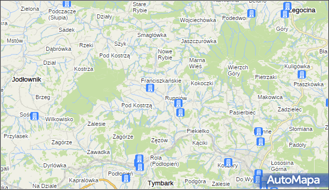 mapa Rupniów, Rupniów na mapie Targeo