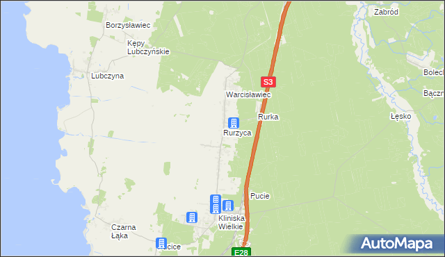 mapa Rurzyca, Rurzyca na mapie Targeo