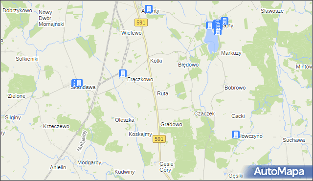 mapa Ruta, Ruta na mapie Targeo