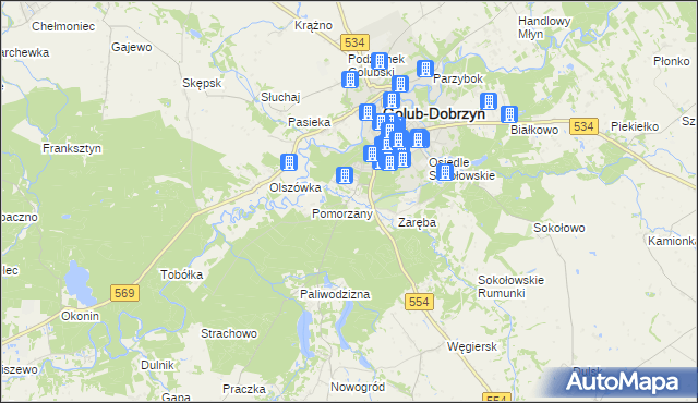 mapa Ruziec, Ruziec na mapie Targeo