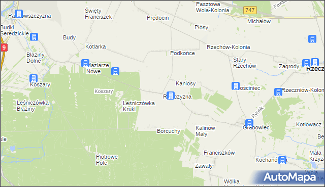 mapa Rybiczyzna, Rybiczyzna na mapie Targeo