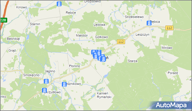 mapa Rymań, Rymań na mapie Targeo