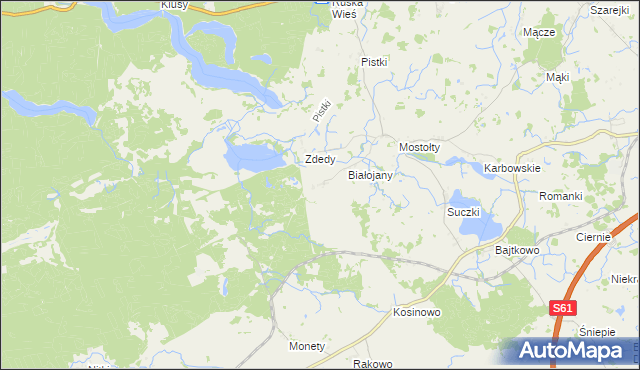 mapa Rymki, Rymki na mapie Targeo