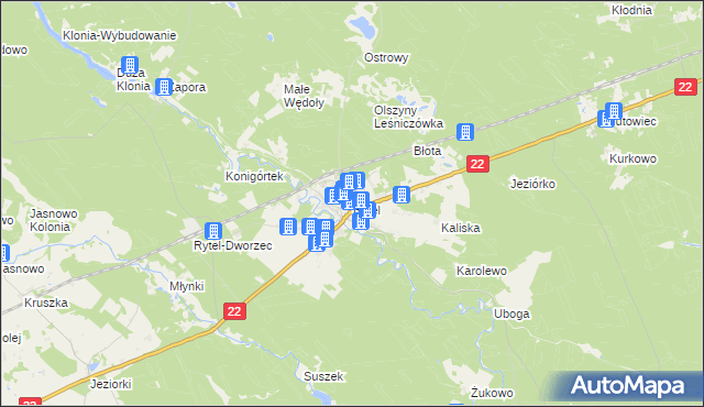mapa Rytel, Rytel na mapie Targeo