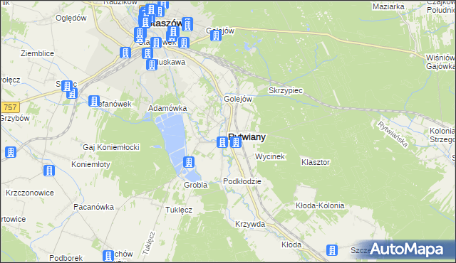 mapa Rytwiany, Rytwiany na mapie Targeo