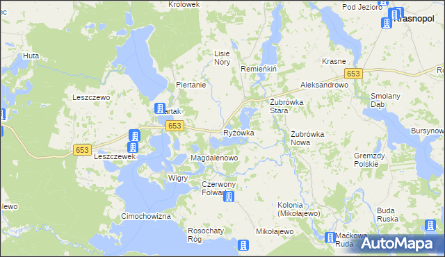 mapa Ryżówka, Ryżówka na mapie Targeo