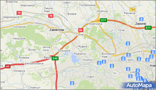 mapa Rząska, Rząska na mapie Targeo