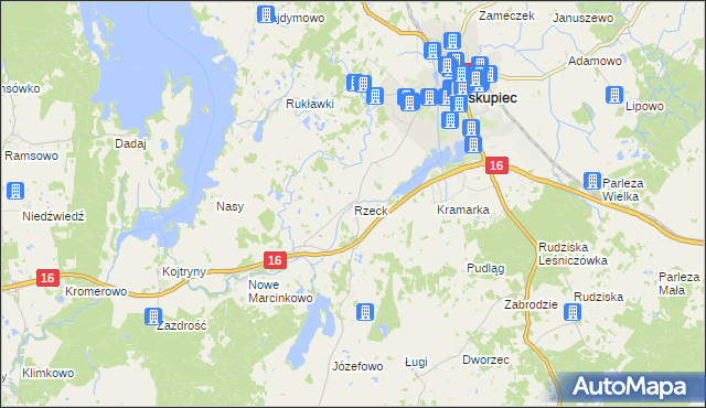 mapa Rzeck, Rzeck na mapie Targeo