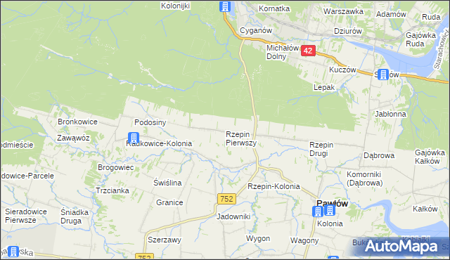 mapa Rzepin Pierwszy, Rzepin Pierwszy na mapie Targeo