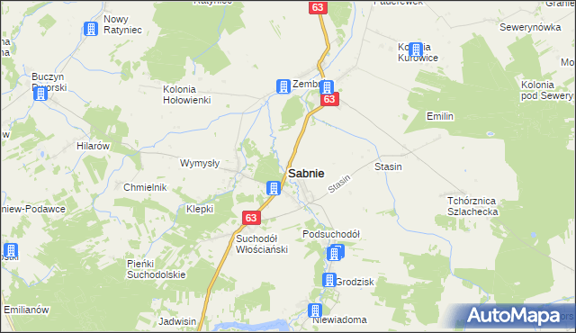 mapa Sabnie, Sabnie na mapie Targeo