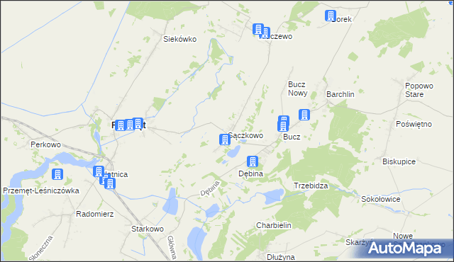 mapa Sączkowo, Sączkowo na mapie Targeo
