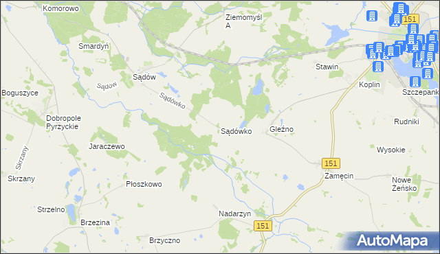 mapa Sądówko, Sądówko na mapie Targeo