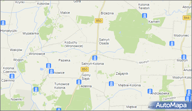 mapa Sahryń, Sahryń na mapie Targeo