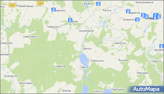 mapa Salinko, Salinko na mapie Targeo