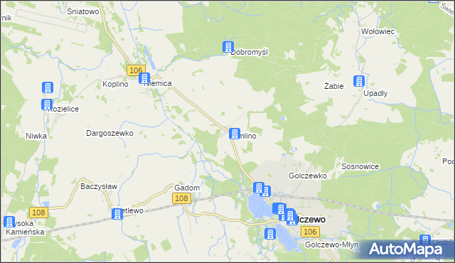 mapa Samlino, Samlino na mapie Targeo