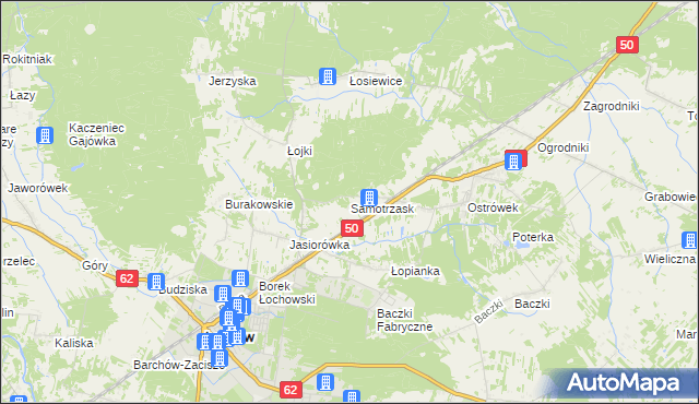 mapa Samotrzask, Samotrzask na mapie Targeo