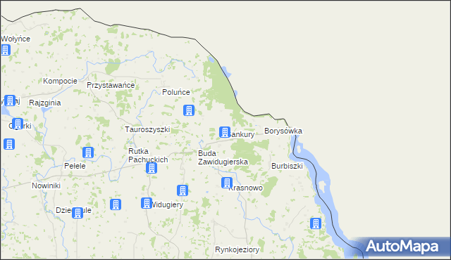mapa Sankury, Sankury na mapie Targeo