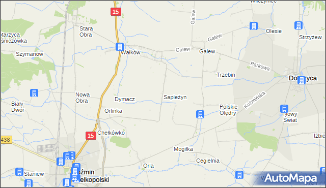 mapa Sapieżyn, Sapieżyn na mapie Targeo
