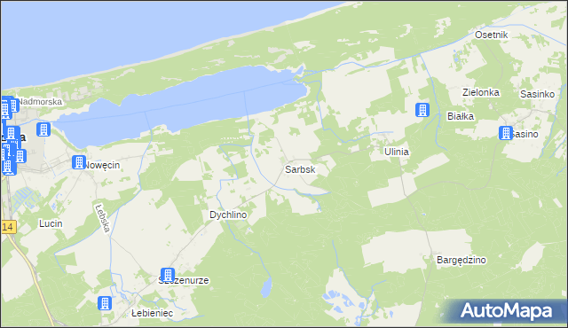 mapa Sarbsk, Sarbsk na mapie Targeo