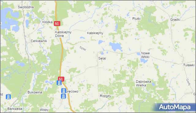 mapa Sętal, Sętal na mapie Targeo