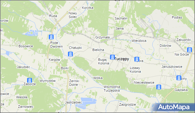 mapa Sieczków gmina Tuczępy, Sieczków gmina Tuczępy na mapie Targeo