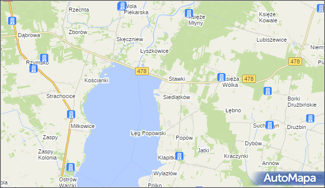 mapa Siedlątków, Siedlątków na mapie Targeo