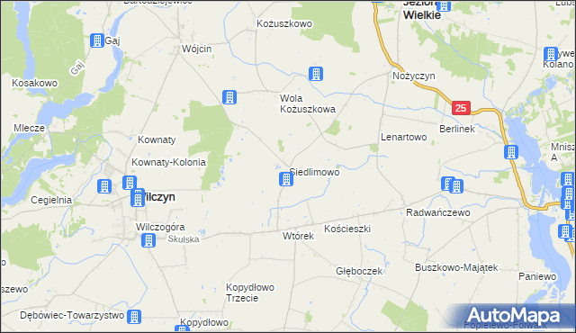 mapa Siedlimowo, Siedlimowo na mapie Targeo