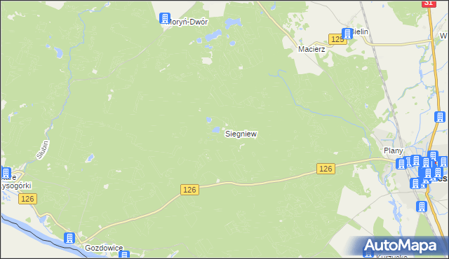 mapa Siegniew, Siegniew na mapie Targeo