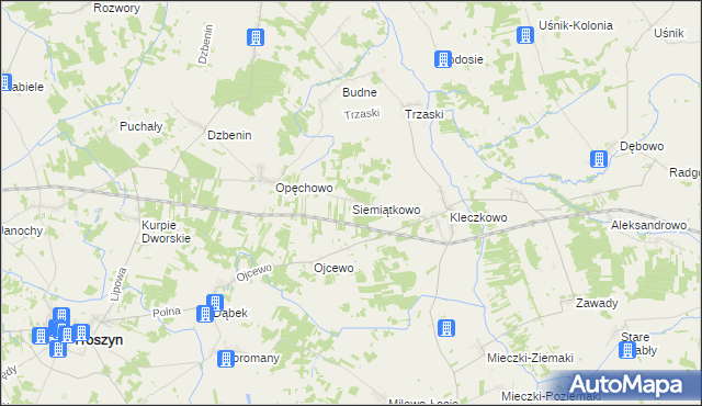 mapa Siemiątkowo gmina Troszyn, Siemiątkowo gmina Troszyn na mapie Targeo