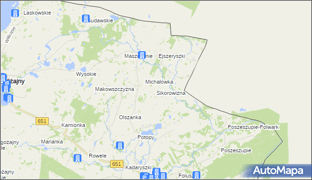 mapa Sikorowizna, Sikorowizna na mapie Targeo