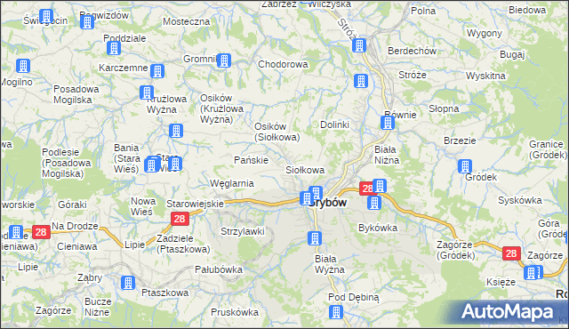 mapa Siołkowa, Siołkowa na mapie Targeo