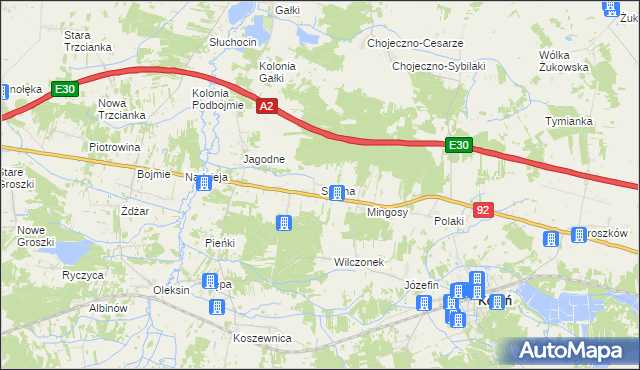 mapa Sionna, Sionna na mapie Targeo