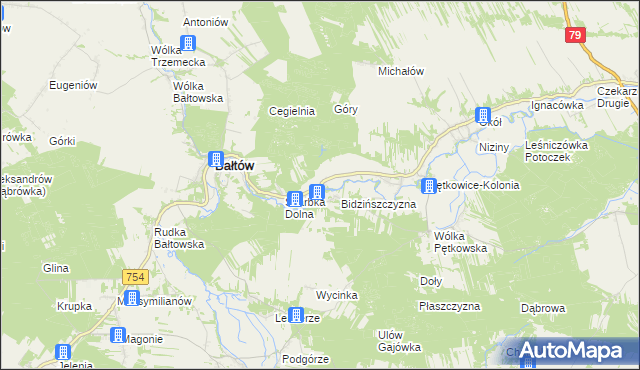 mapa Skarbka, Skarbka na mapie Targeo
