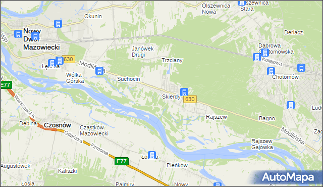 mapa Skierdy, Skierdy na mapie Targeo