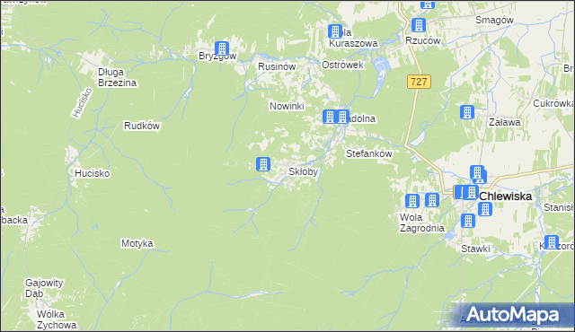 mapa Skłoby, Skłoby na mapie Targeo
