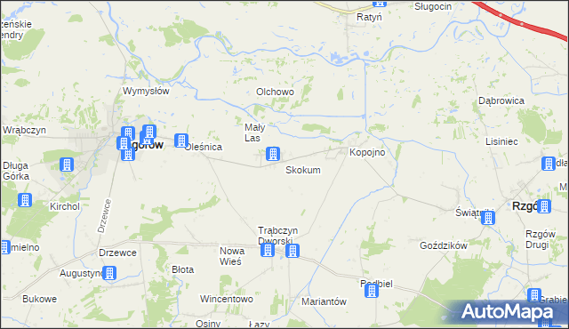 mapa Skokum, Skokum na mapie Targeo