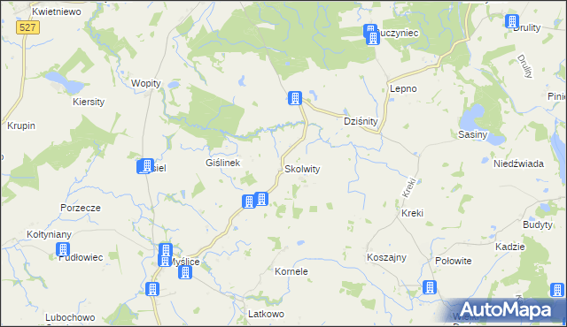 mapa Skolwity, Skolwity na mapie Targeo