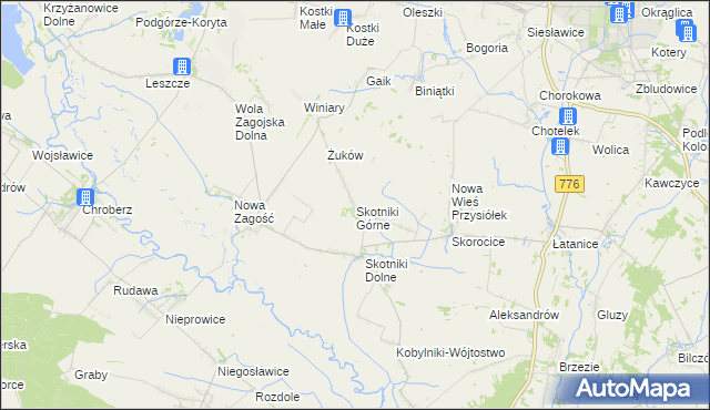 mapa Skotniki Górne, Skotniki Górne na mapie Targeo