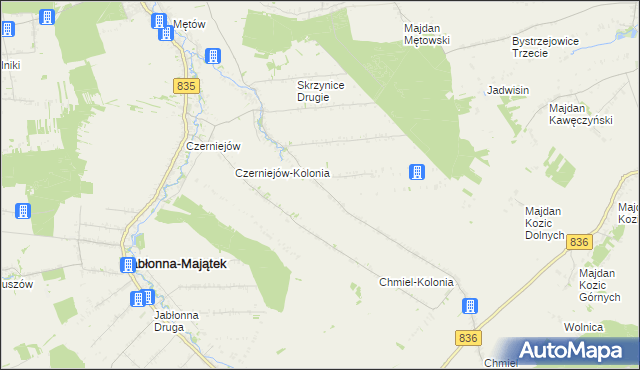 mapa Skrzynice-Kolonia, Skrzynice-Kolonia na mapie Targeo