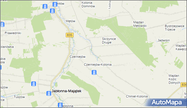 mapa Skrzynice Pierwsze, Skrzynice Pierwsze na mapie Targeo