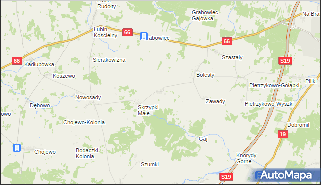 mapa Skrzypki Duże, Skrzypki Duże na mapie Targeo