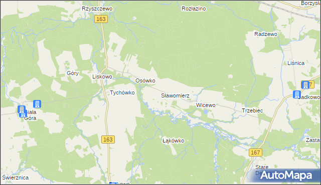 mapa Sławomierz, Sławomierz na mapie Targeo