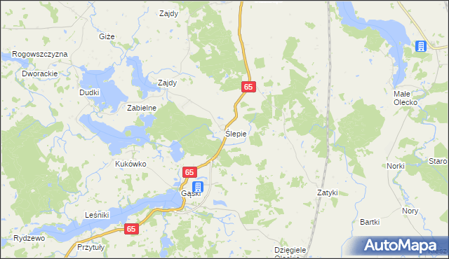 mapa Ślepie, Ślepie na mapie Targeo