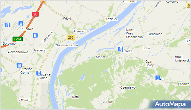mapa Słończ, Słończ na mapie Targeo
