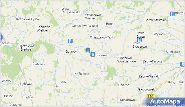 mapa Słończewo, Słończewo na mapie Targeo